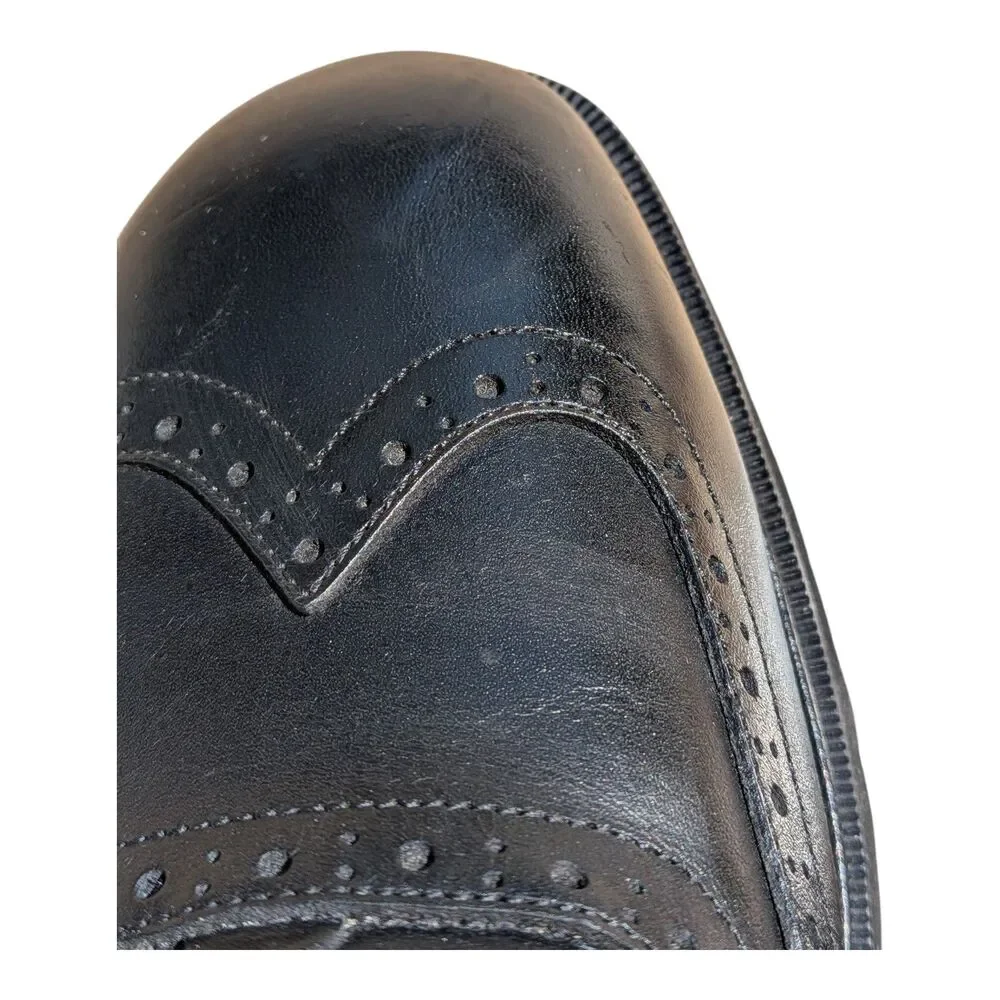 Rockport Men's Leather DresSport Wingtip Shoes Black Lace Up Size 11.5 Oxfords